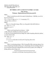 Đề thi học sinh giỏi lớp 9 cấp huyện năm học 2015 - 2016 môn Tin Học